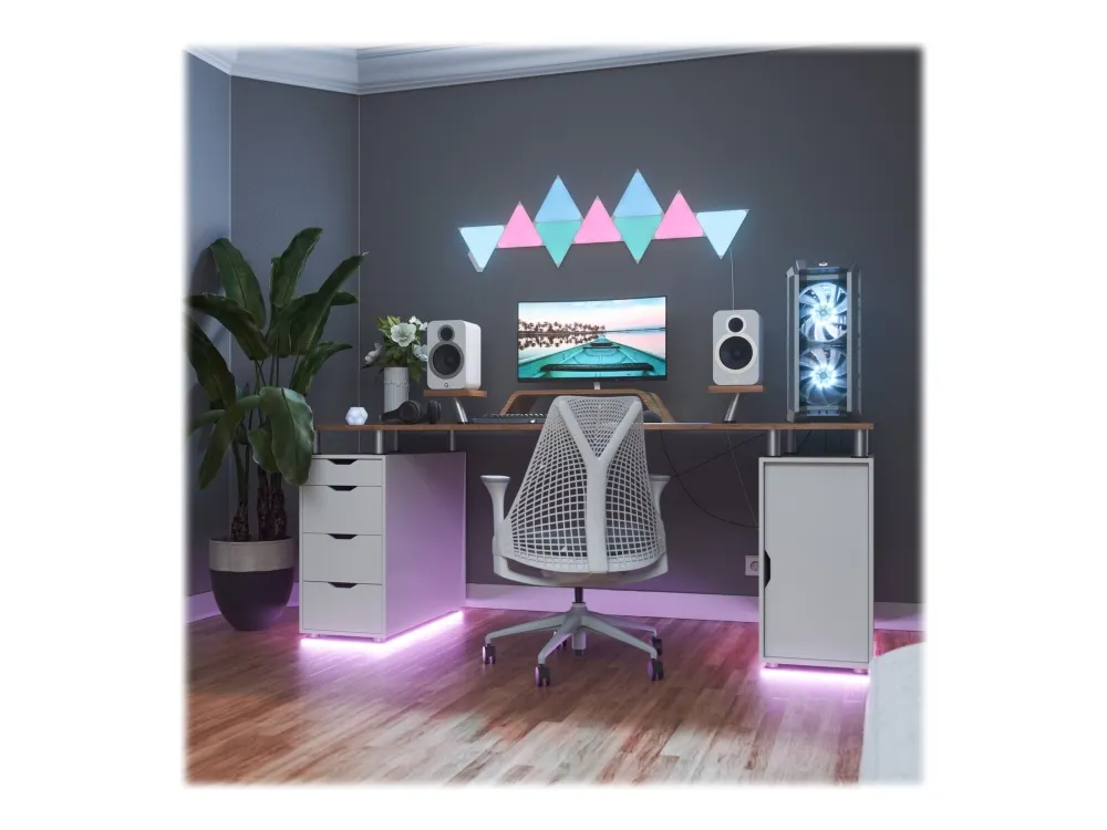 Nanoleaf Shapes Smarter Kit - Trådløst belysningssæt - LED x 9 - 1.7 W - 16 millioner farver - 1200-6500 K - triangel