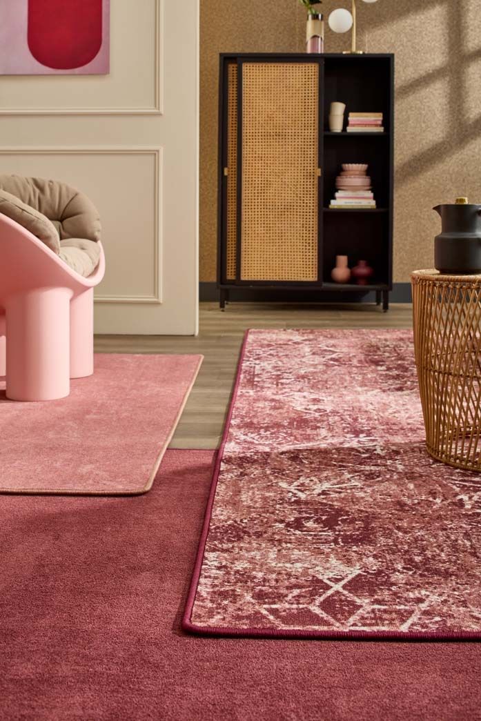 Vloerkleed Dark Warm Red Uni FloorArt  | Brinker