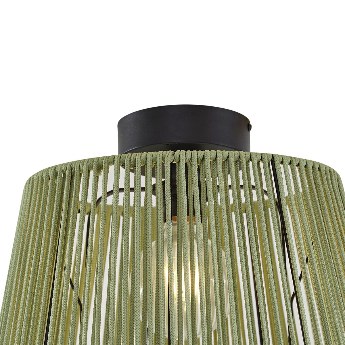 Japandi buiten plafondlamp met groen touw IP54 - Jayla