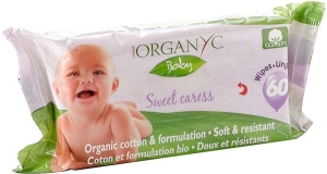Organyc Feuchttücher Baby Box, 60 Stück