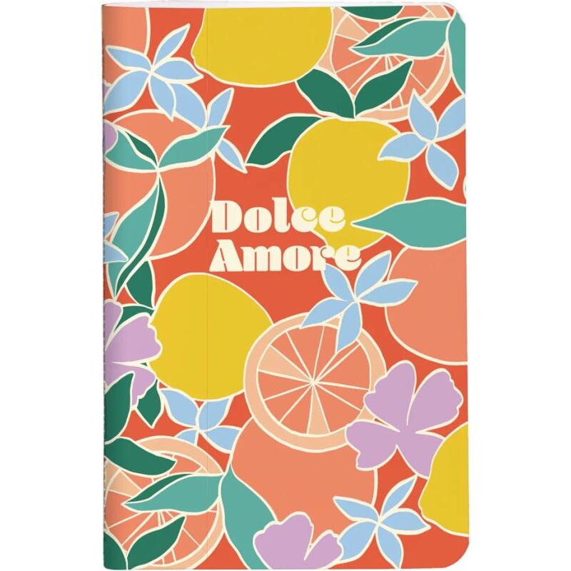Dolce Amore, Carnet cousu fil 7,5x12cm, 48 pages, uni, ass.