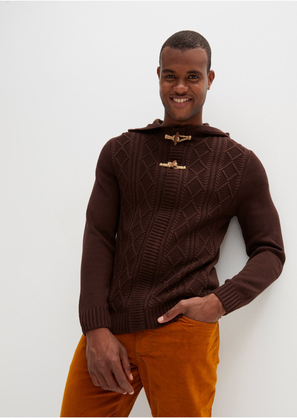 Vest met kabelpatroon