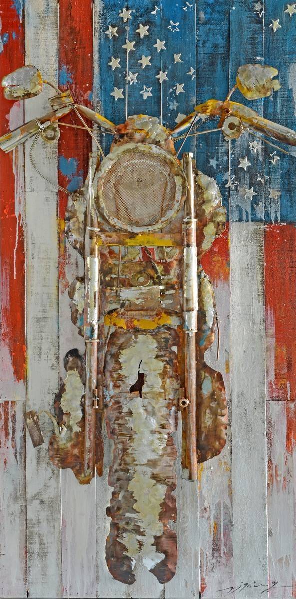 Wandbild UNITED STATES - Metall - 70x140 cm