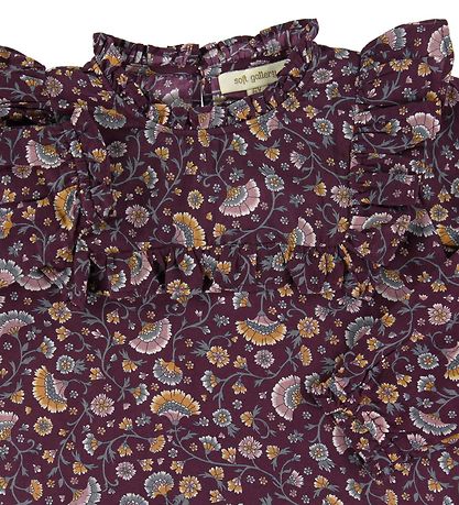 Soft Gallery Pullover - Gaxine - Lila m. Blumen
