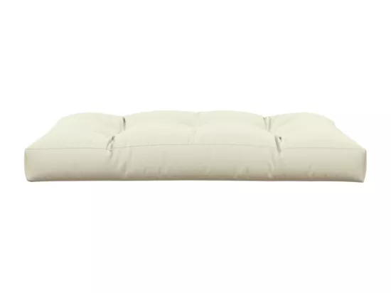 Coussin de palette crème 120x80x12 cm tissu