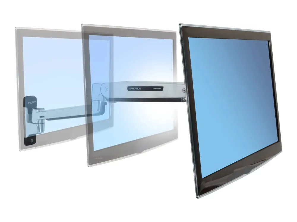 Ergotron LX - Monteringssæt (sidde-standerarm, forlængelse, base, VESA adapter) - for LCD display - kapacitet 3,2-11,3 kg - poleret aluminium - skærmstørrelse: op til 42