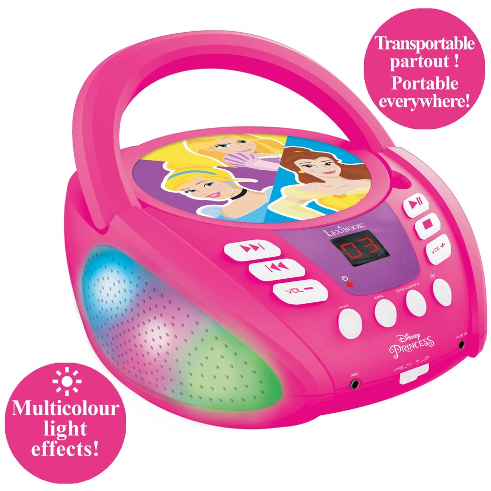 Lexibook - Disney Prinsesse - Bluetooth CD Afspiller