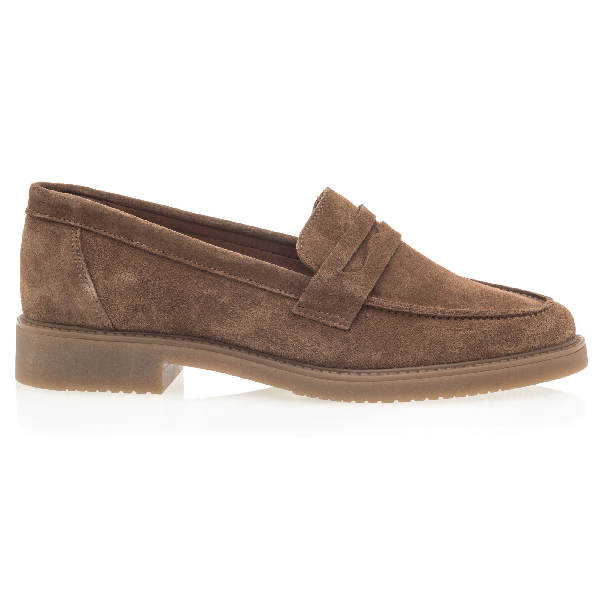 Mocassins Femme en cuir taupe