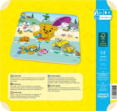 Bamse Puslespill 9 Brikker