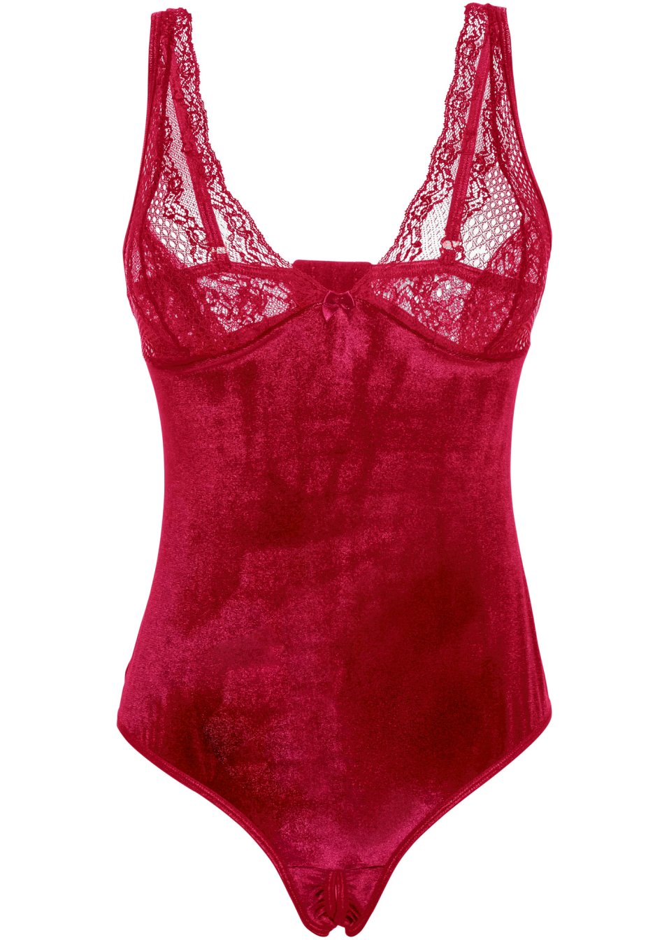 Body en velours ouvert