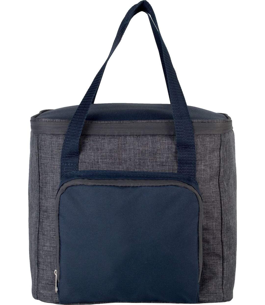 Sac isotherme avec poche zippée - KI0347 - gris foncé et bleu marine