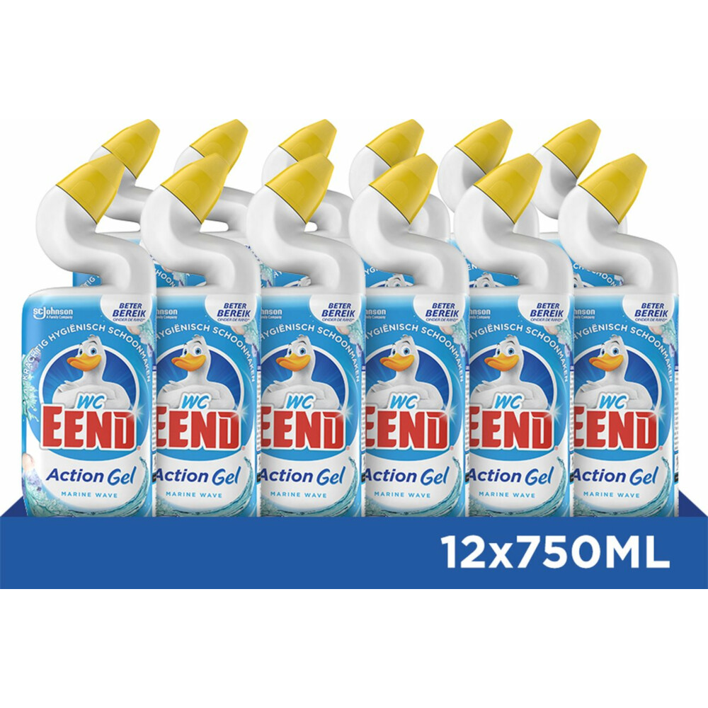 12x WC Eend Toiletreiniger Marine Wave750 ml