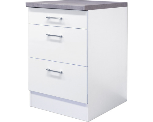 Flex Well Lucca uittrekbare onderkast BxDxH 60 x 60 x 85 cm wit mat, gedemonteerd