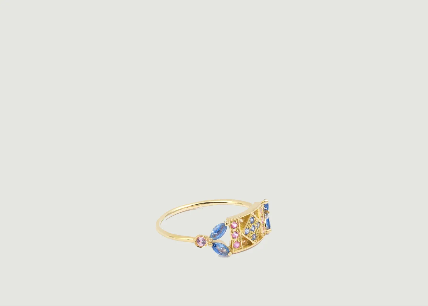 Bague Ava 2 Bleue Sophie d'Agon