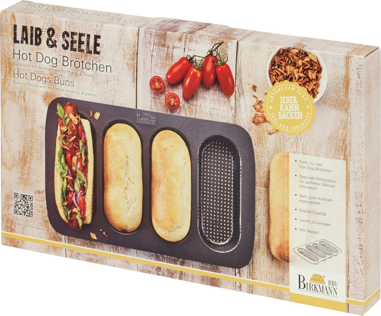 Birkmann Hot Dog Brötchenblech