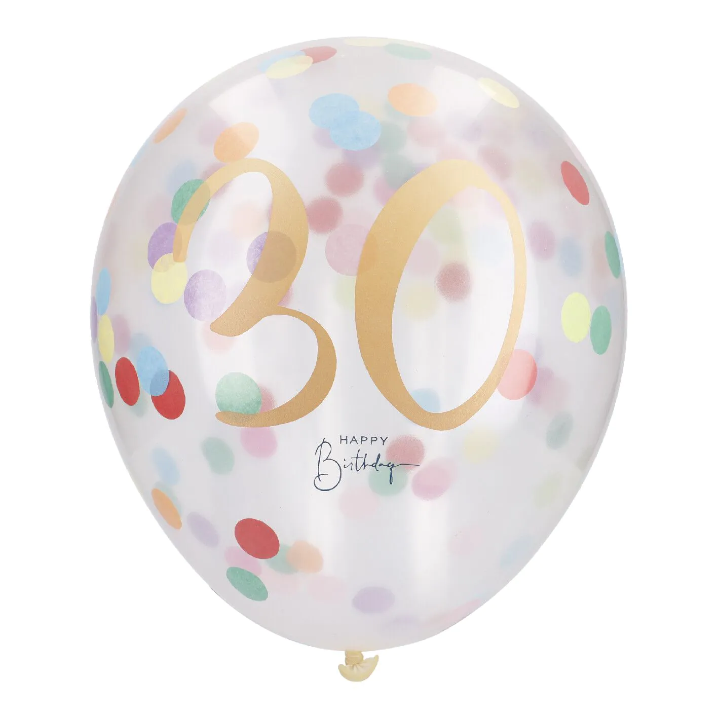 Konfetti-Ballon Geburtstag, 30, 6 Stück