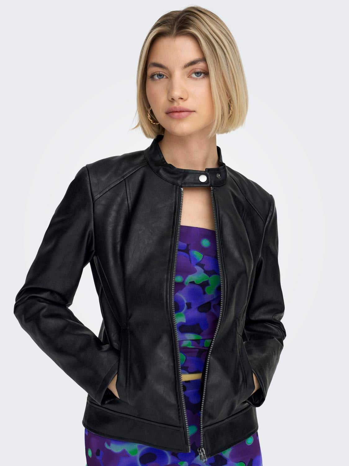 JDYEMILY Kunstlederjacke Black