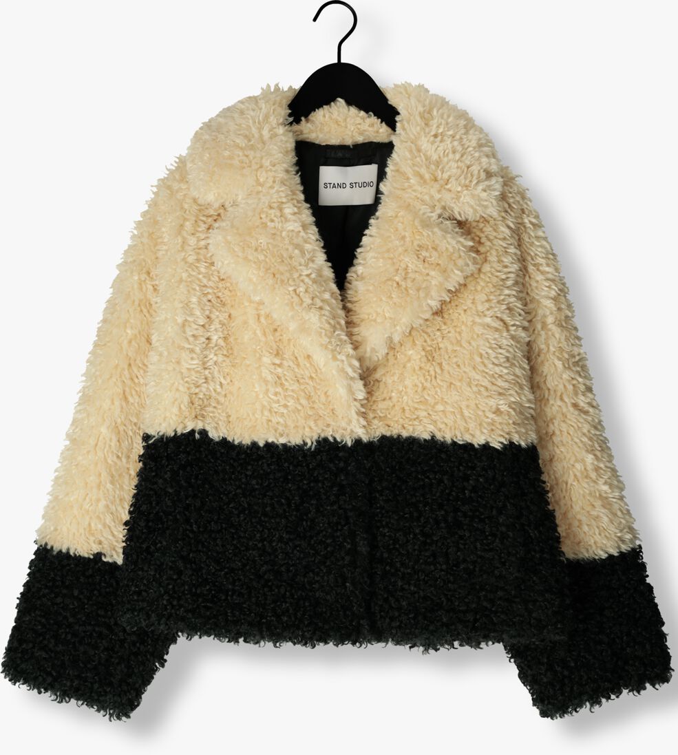 beige stand studio teddy jas jubel jacket