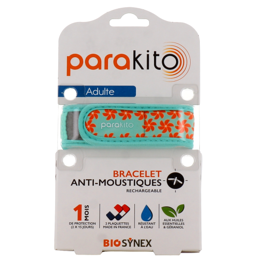 Bracelet anti moustique Parakito pour adulte - Huiles essentielles