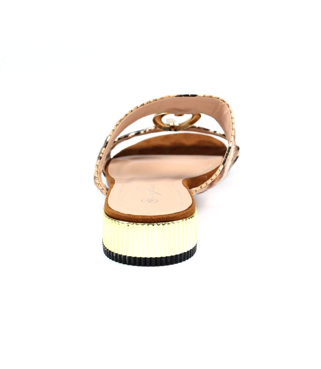 Lunar - Sandales FLEUR - Femme (Marron / Noir) - UTGS339