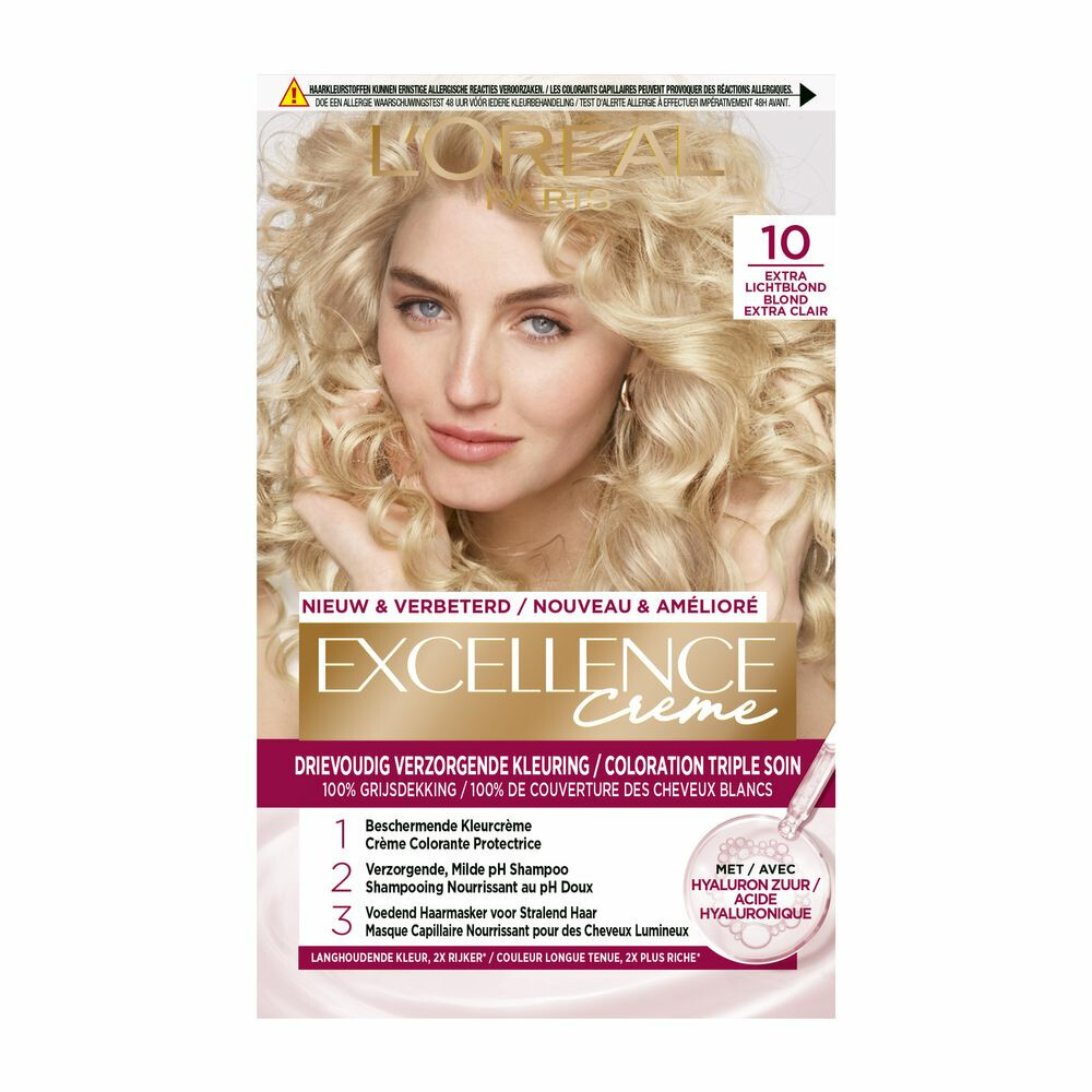 L'Oréal Excellence Crème Permanente Crèmekleuring 10 Extra Lichtblond