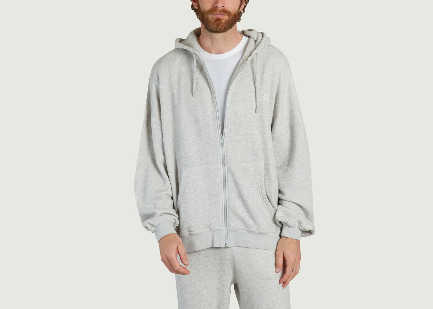 Hoodie zippé siglé coupe ample Kodytown American Vintage