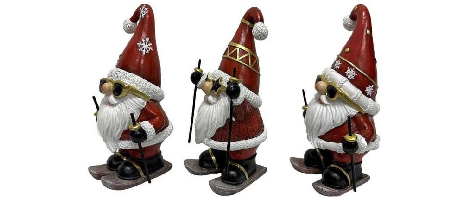 Weihnachtsfigur »Dameco Santa auf Ski 3-er Set«