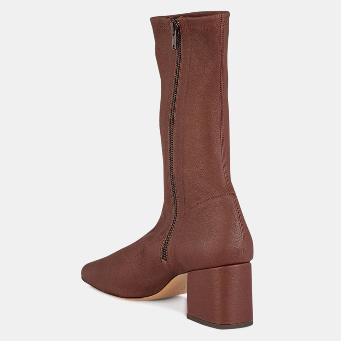 By Far Bottines en Cuir Maya marron - Talon 6,5 cm