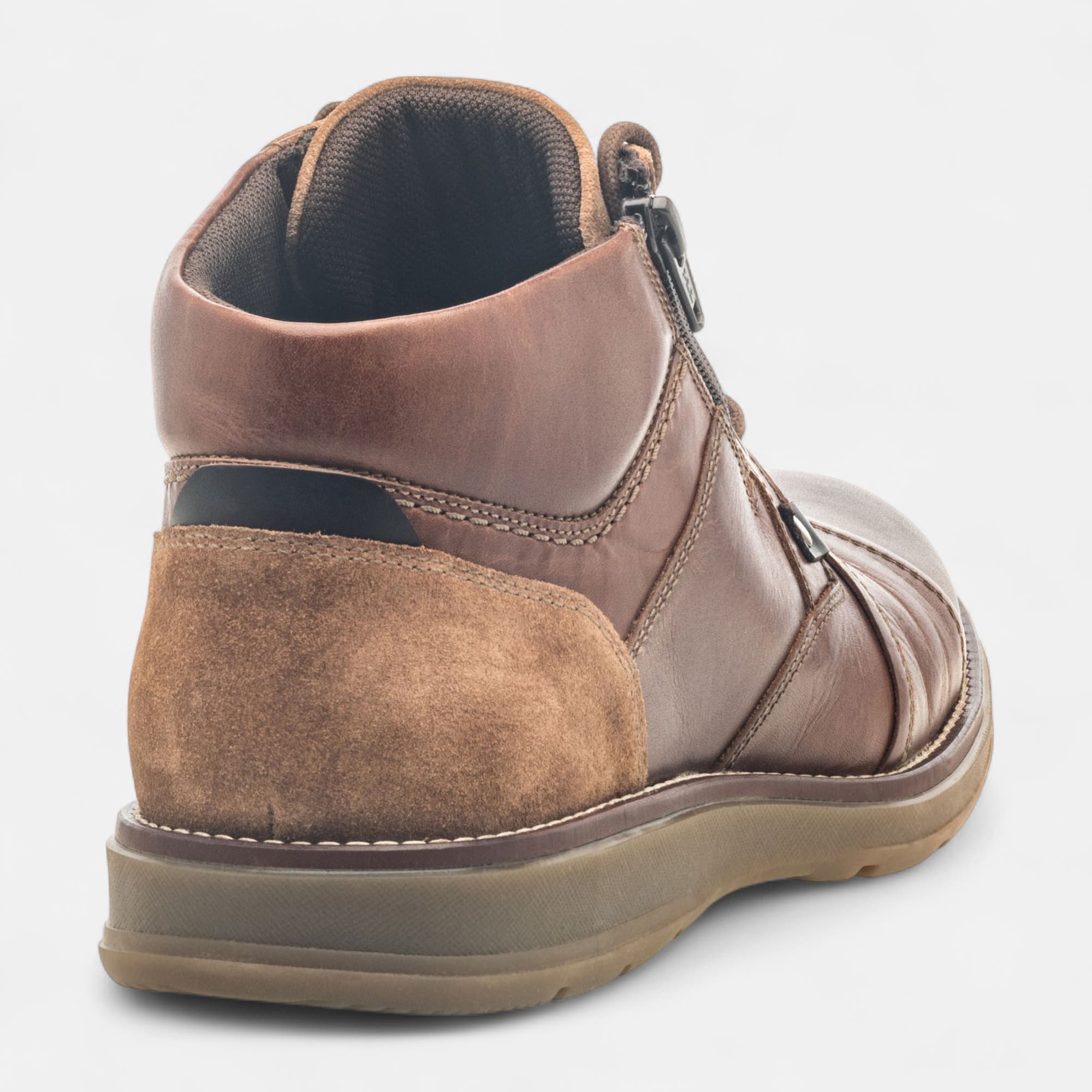 Boots Homme en cuir cognac