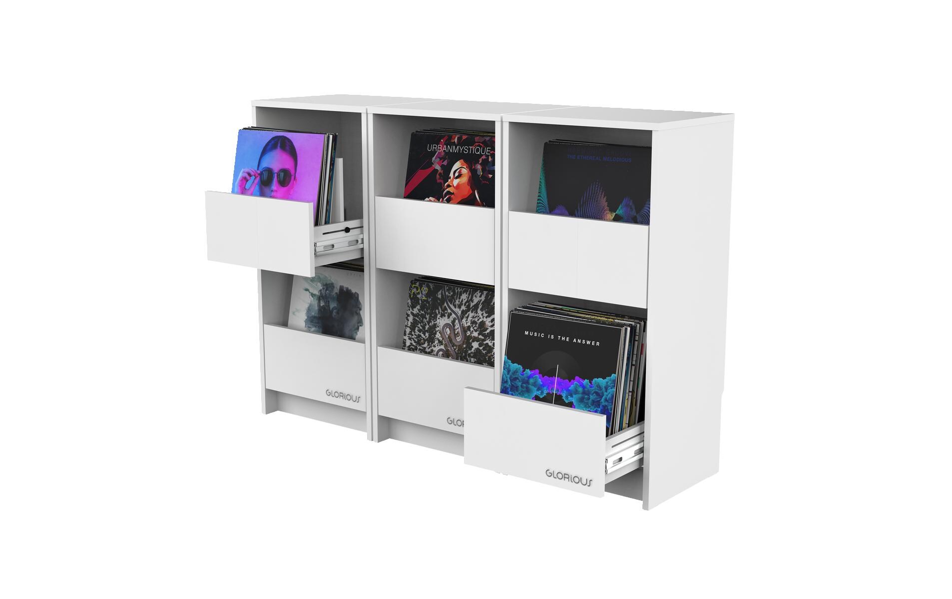 Vinyl Vault<br>Modulares System zur Aufbewahrung von Schallplatten mit Schubladen