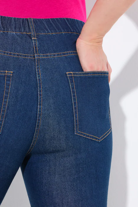 7/8-Jeggings Sienna, Elastikbund, schmales Bein, blue denim