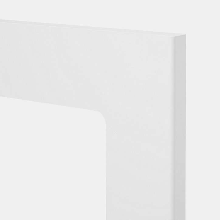 Porte de meuble de cuisine vitrée Stevia blanc brillant l. 50 cm x H. 72 cm GoodHome
