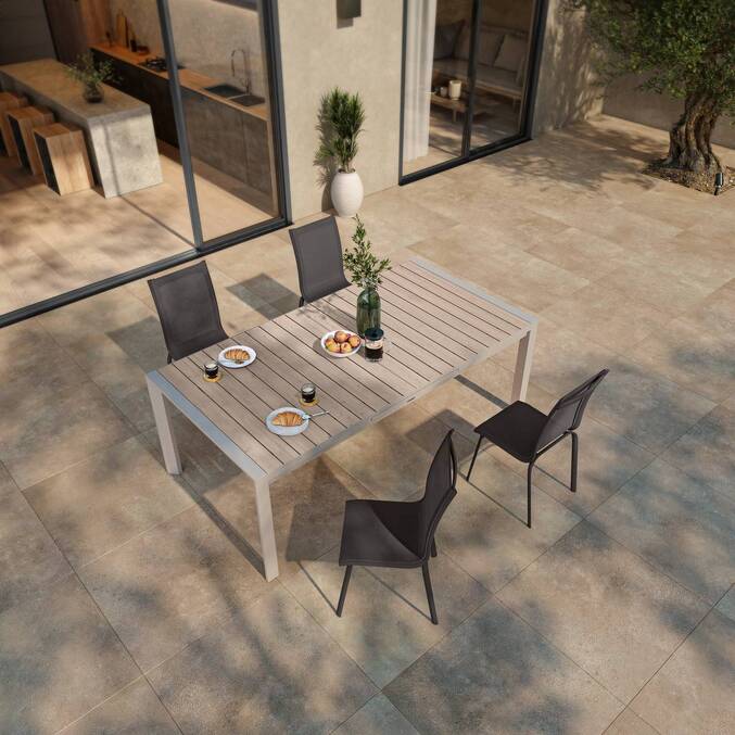 Chaise de jardin empilable AXANT Lin & Argile