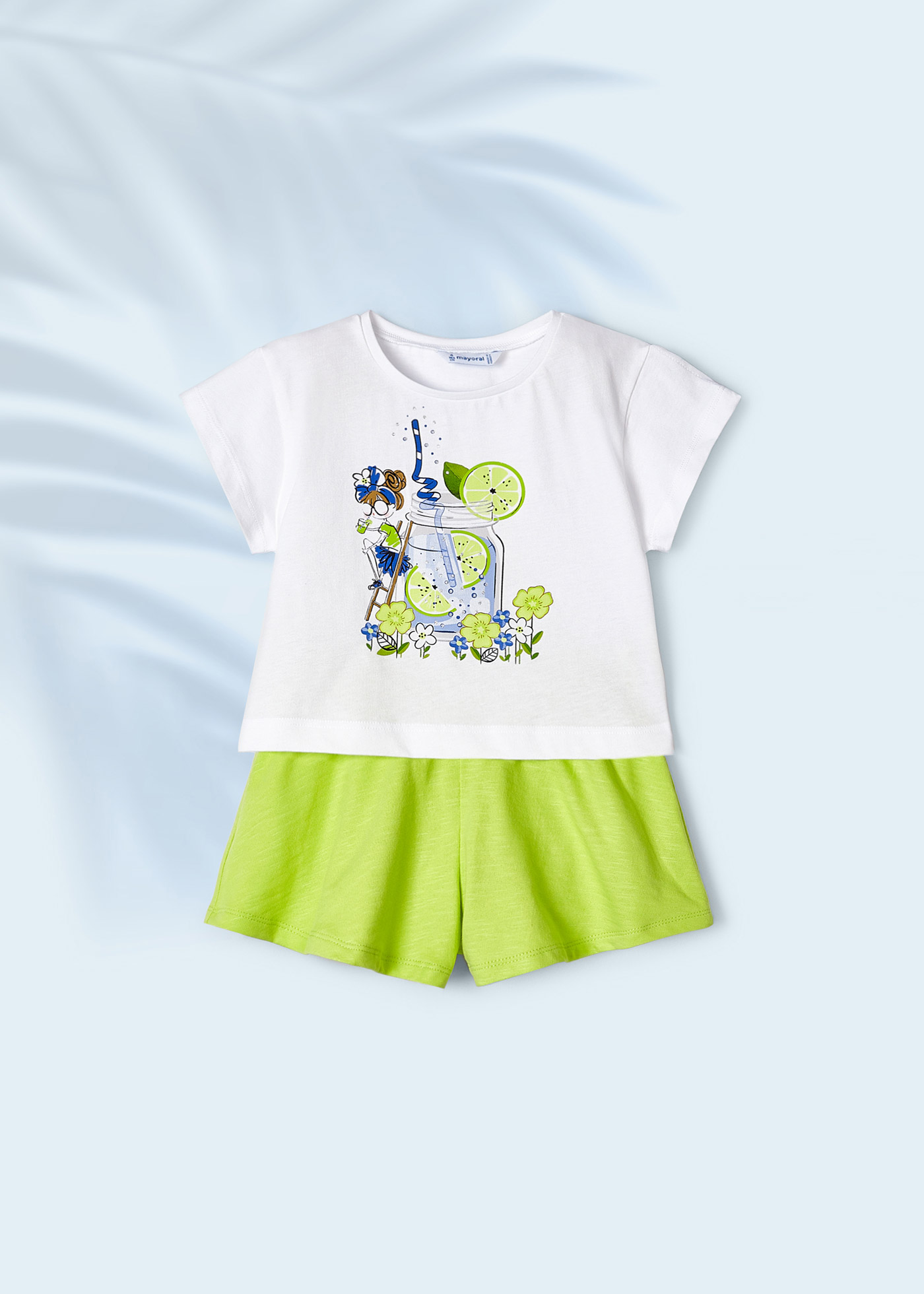 Conjunto de duas peças em algodão sustentável para meninas