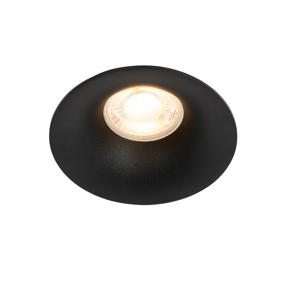Set van 6 inbouwspots zwart GU10 50mm - Gijs