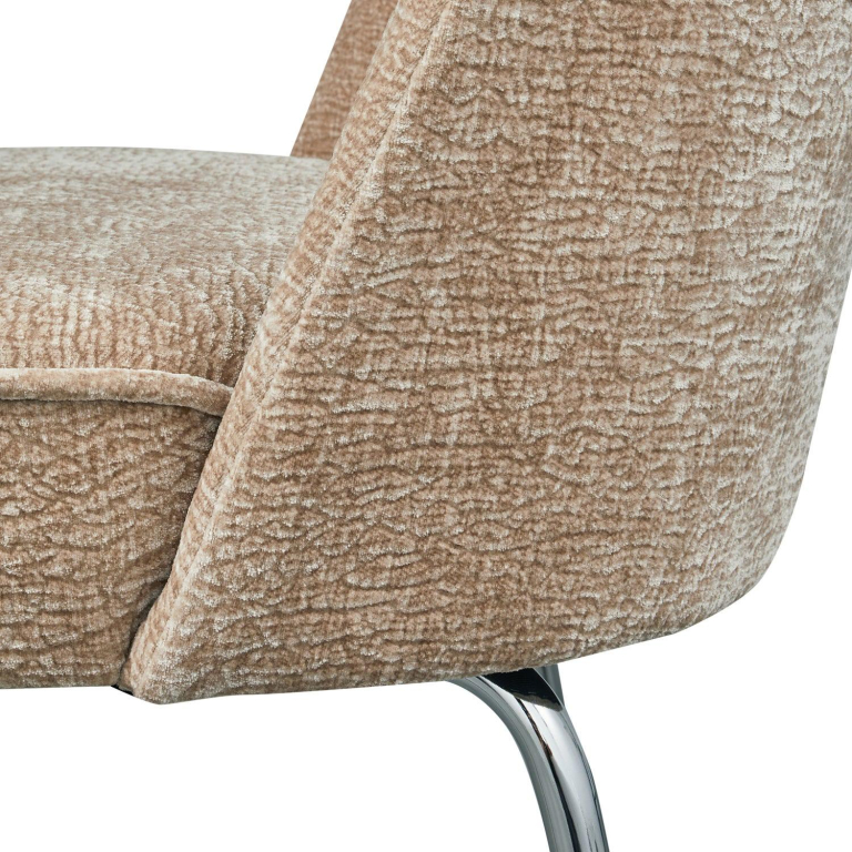 WOOOD Vogue eetkamerstoel chrome donker bruin