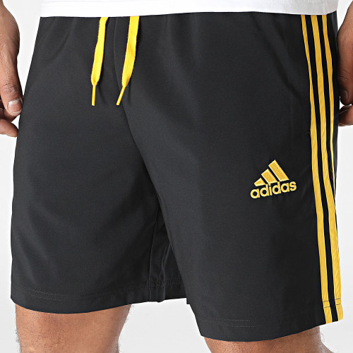 Short Jogging A Bandes Juventus HZ4962 Noir Jaune