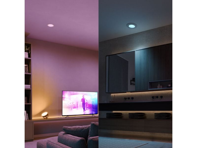 Philips Hue White & Color Ambiance Slim Recessed 90 mm 3er Smarte Hue-Einbauleuchte