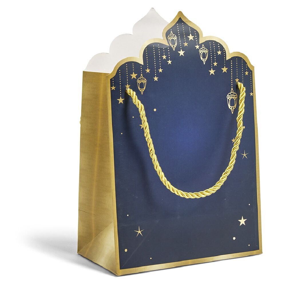 Sac cadeau papier à motifs orientaux 23x17cm