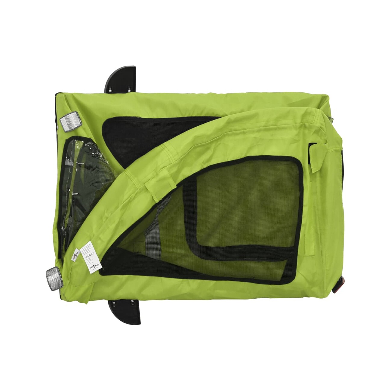 VidaXL Fahrradanhänger Hund 124x53x53cm (L x B x H) grün