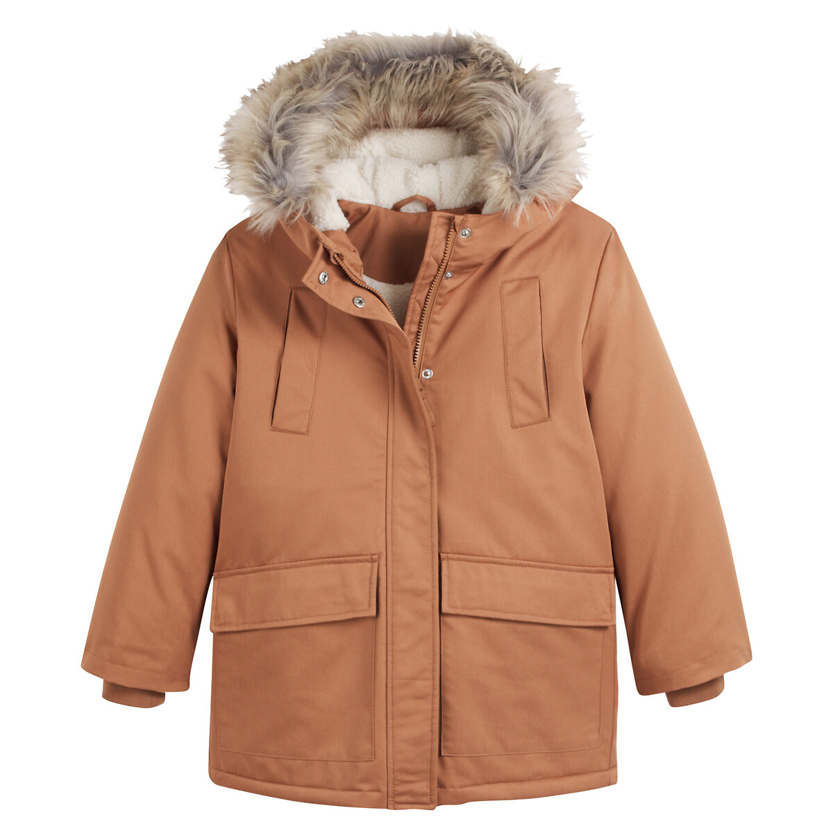 COLEÇÕES LA REDOUTE<br>Parka com capuz e forro de sherpa