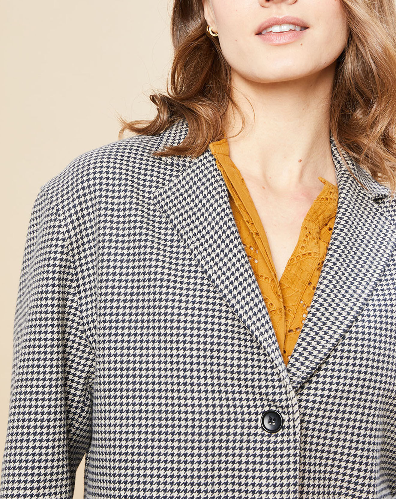 Hartford Veste en Coton & Lin Victory beige/noir