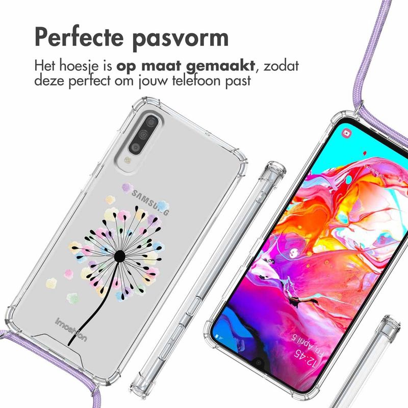 imoshion - Design Hoesje met Koord - Sandstone Dandelion - Voor Samsung Galaxy A70