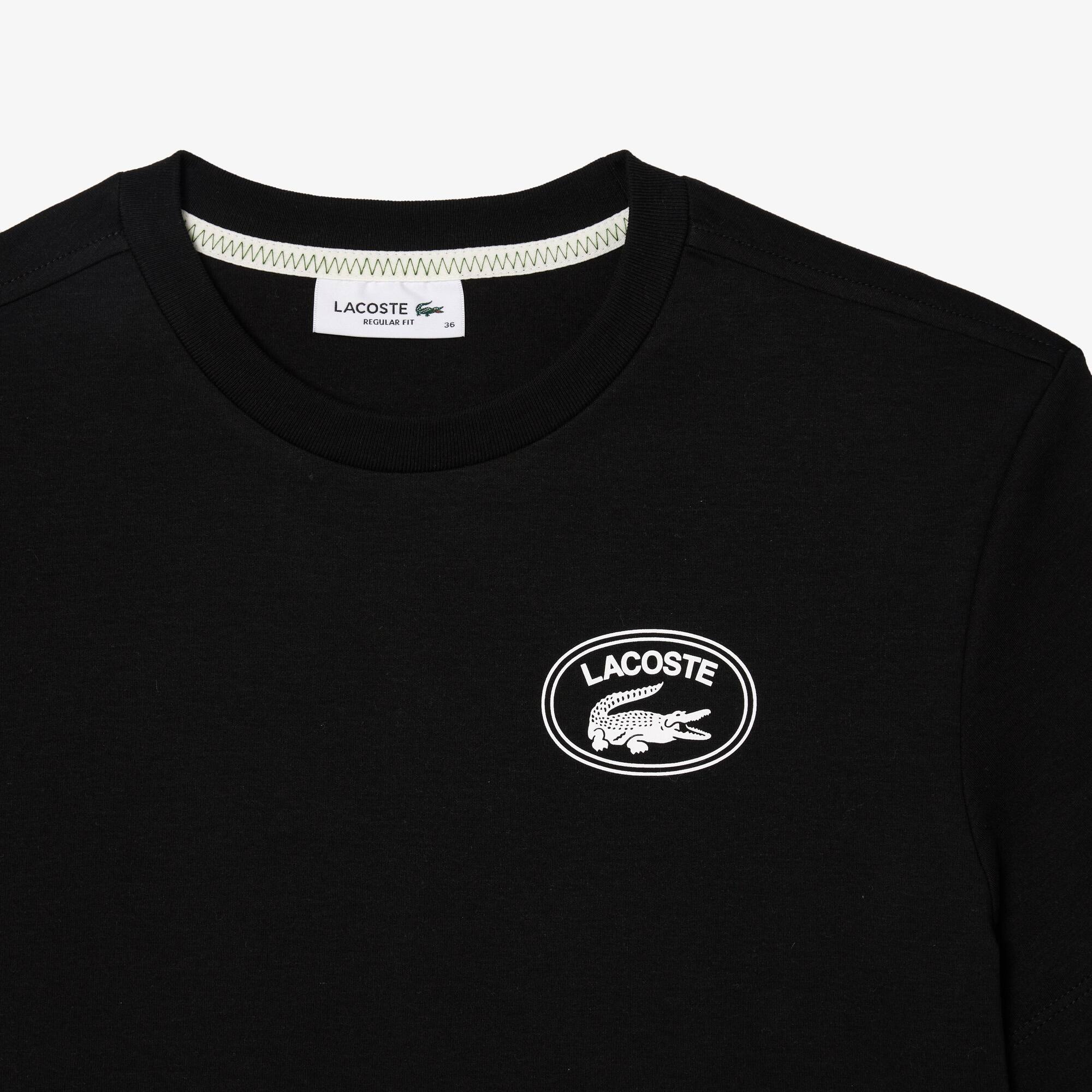 T-shirt regular fit avec imprimé signature T-Shirts - Noir - Lacoste - Femme