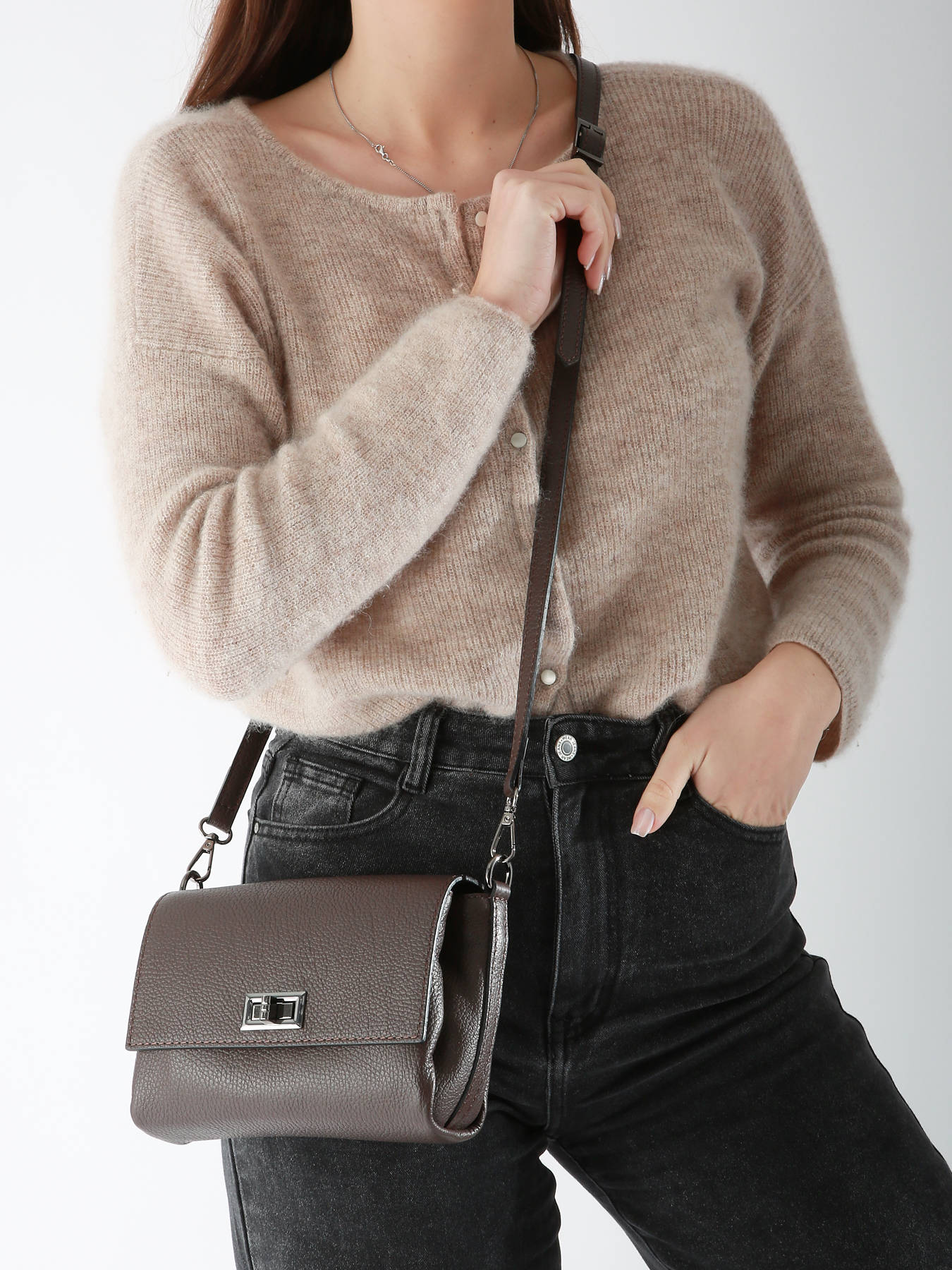 Sac bandoulire Caviar cuir MILANO
