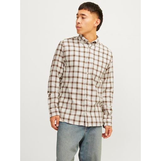 Jack&Jones Blubrook Check Structure Skjorte, Cloud Dancer, XL