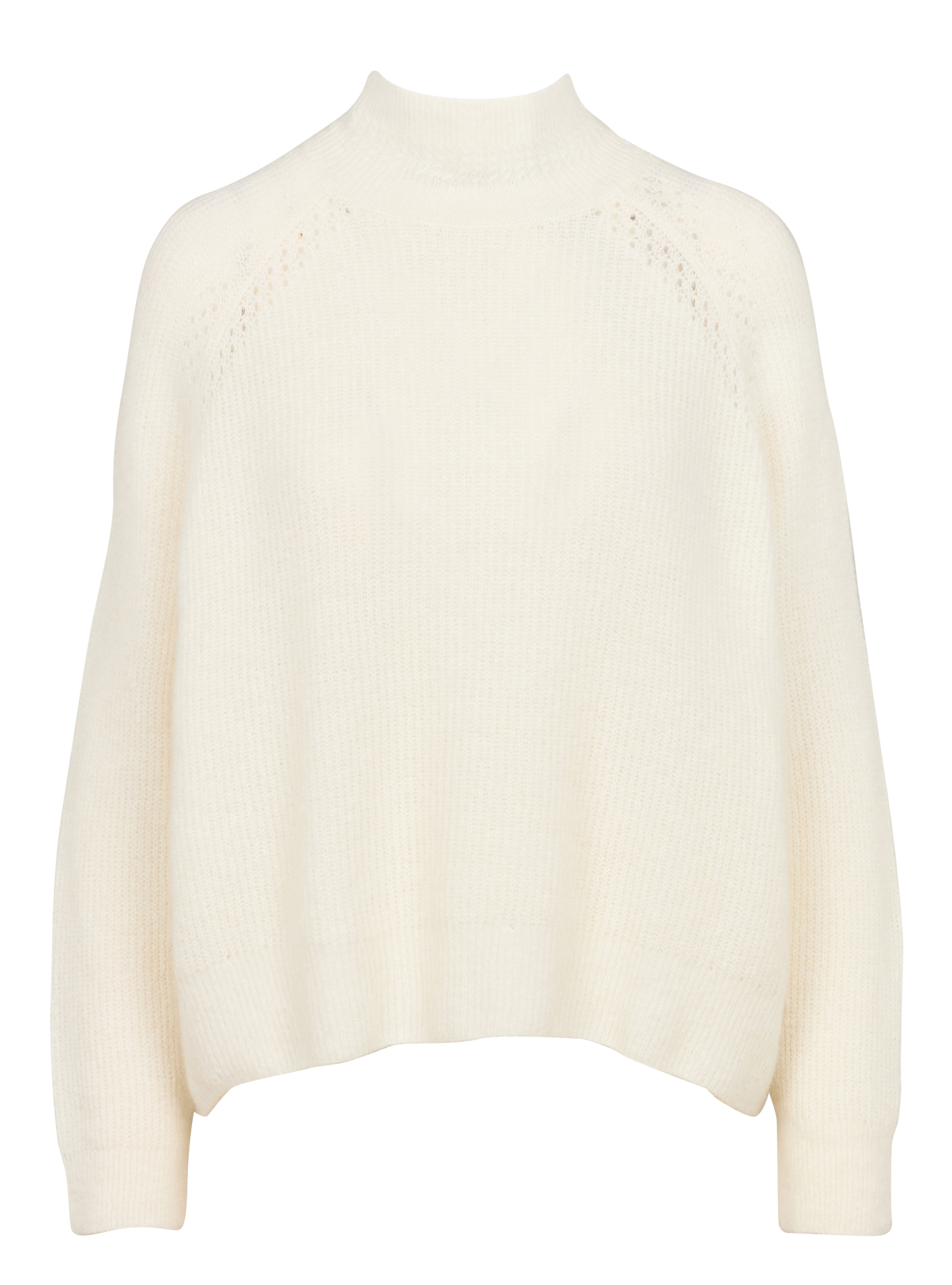BERGAMOTE - Pull ample en maille | Beige