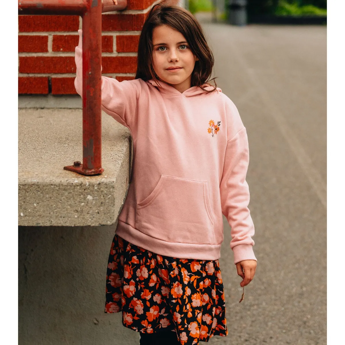 Look Robe Ouatée Capuchon Fleurs 7-14ans