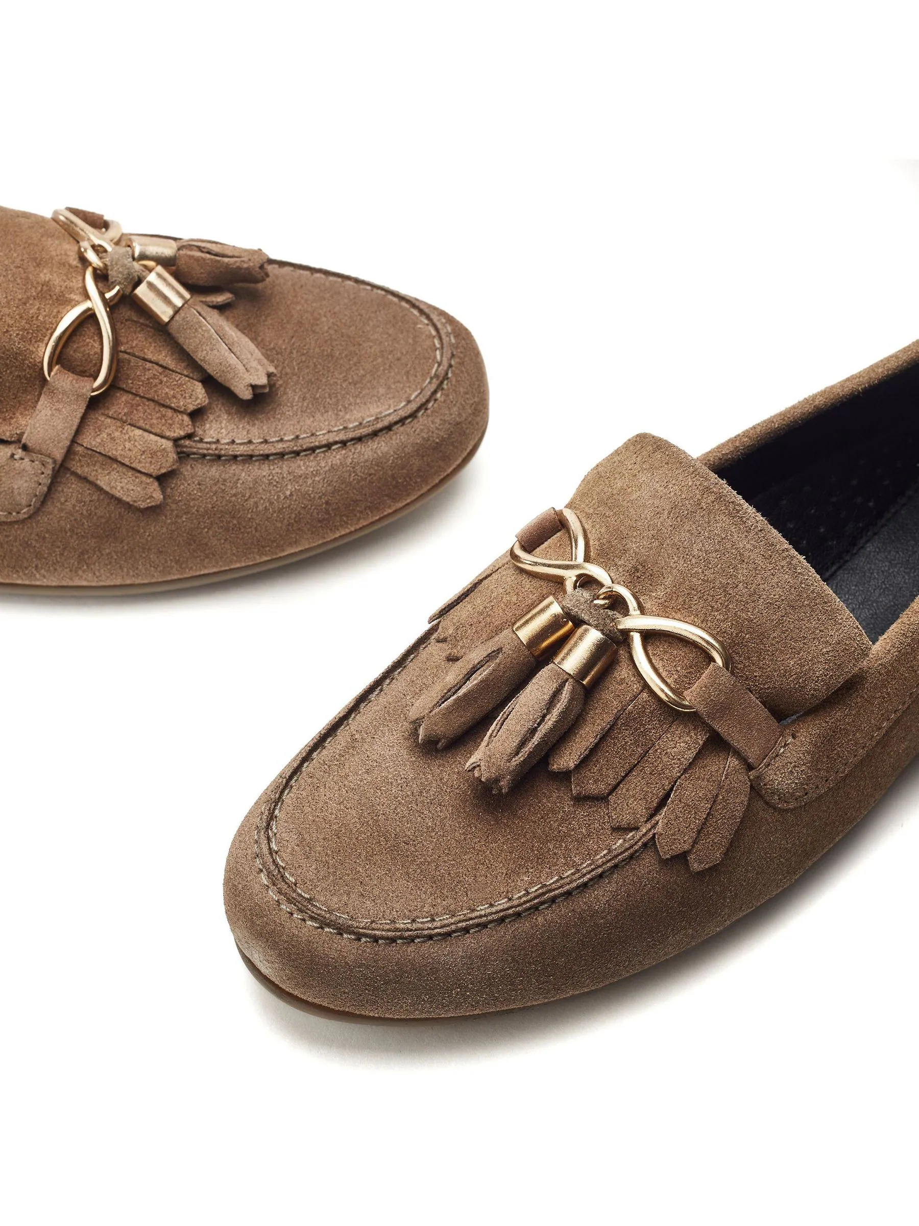 Natuurlijk - Moda in Pelle Essana Chain And Tassel Detail Moccasins