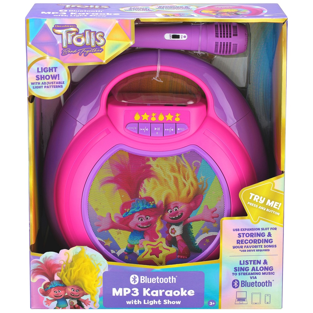 Trolls Karaoke-Maschine mit kabelgebundenem Mikrofon